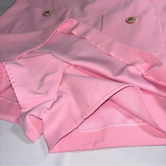 ZARA Women XL‎ Skort Patch Pockets  Hi-Rise Stretch Skirt Pink Shorts Barbie - Picture 5 of 10